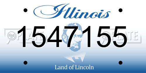 1547155 Illinois License Plate