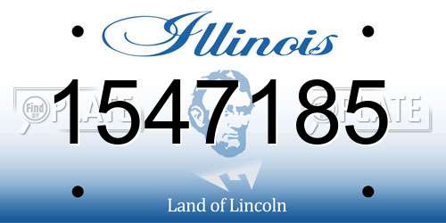 1547185 Illinois License Plate