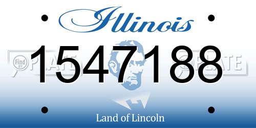 1547188 Illinois License Plate