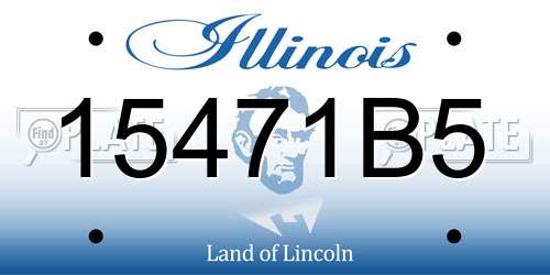 15471B5 Illinois License Plate