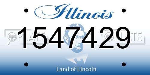 1547429 Illinois License Plate