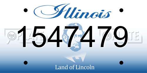 1547479 Illinois License Plate
