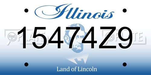 15474Z9 Illinois License Plate