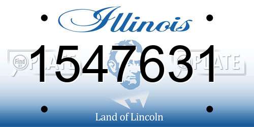 1547631 Illinois License Plate