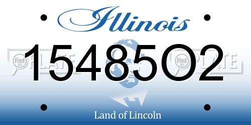 15485O2 Illinois License Plate