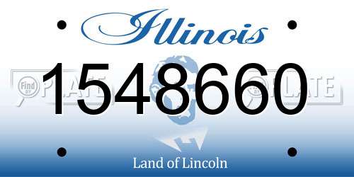 1548660 Illinois License Plate