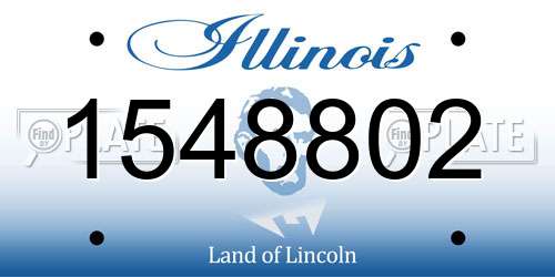 1548802 Illinois License Plate
