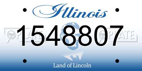 1548807 Illinois License Plate