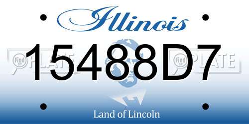 15488D7 Illinois License Plate