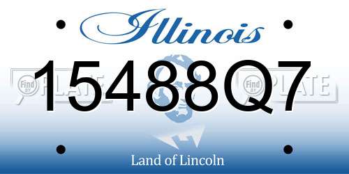 15488Q7 Illinois License Plate