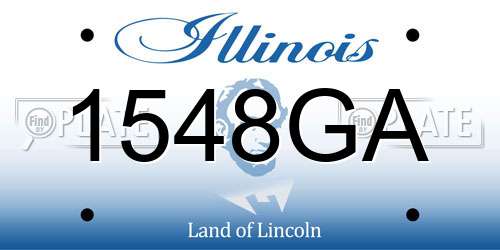 1548GA Illinois License Plate