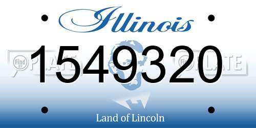 1549320 Illinois License Plate
