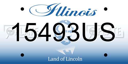 15493US Illinois License Plate