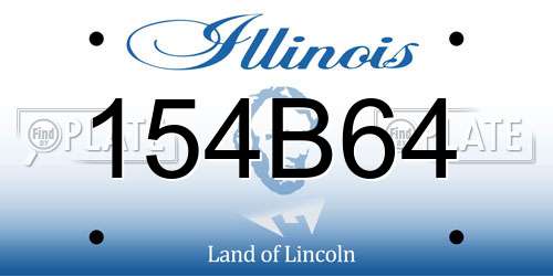 154B64 Illinois License Plate
