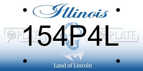 154P4L Illinois License Plate