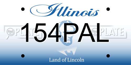 154PAL Illinois License Plate