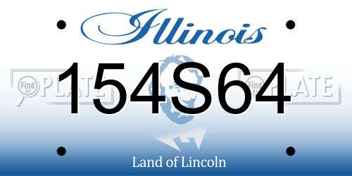 154S64 Illinois License Plate