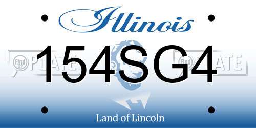 154SG4 Illinois License Plate