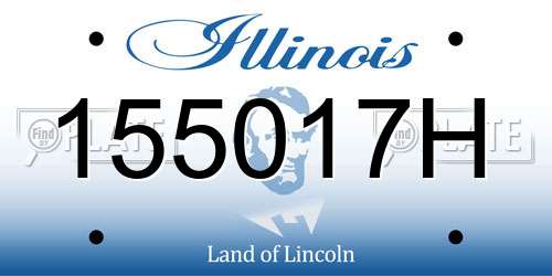 155017H Illinois License Plate
