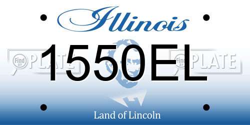 1550EL Illinois License Plate