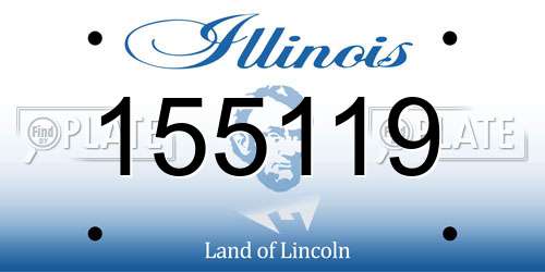 155119 Illinois License Plate
