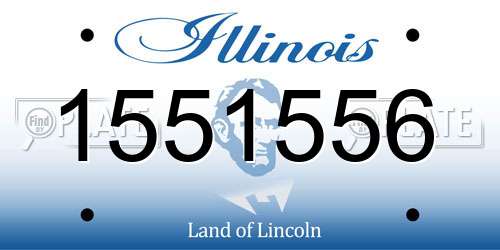 1551556 Illinois License Plate