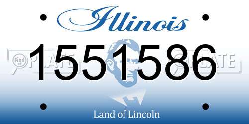 1551586 Illinois License Plate