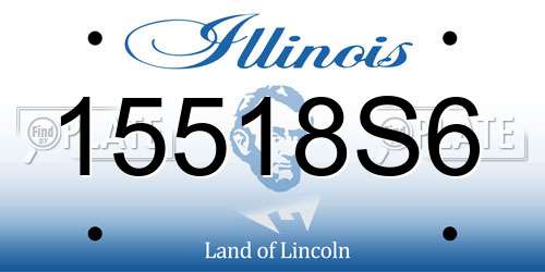 15518S6 Illinois License Plate