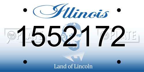 1552172 Illinois License Plate