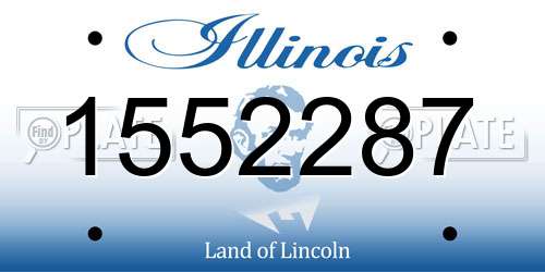 1552287 Illinois License Plate