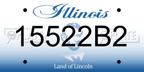 15522B2 Illinois License Plate