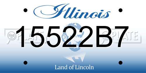 15522B7 Illinois License Plate