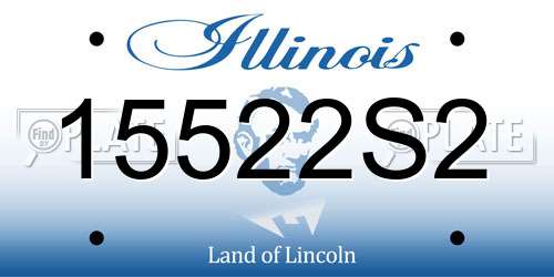 15522S2 Illinois License Plate