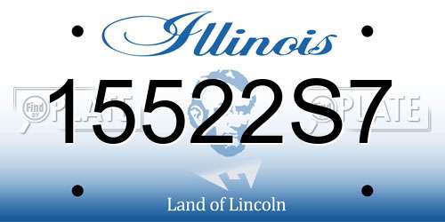 15522S7 Illinois License Plate