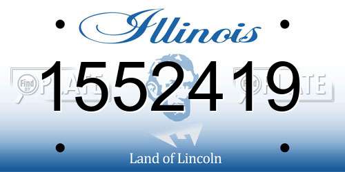 1552419 Illinois License Plate