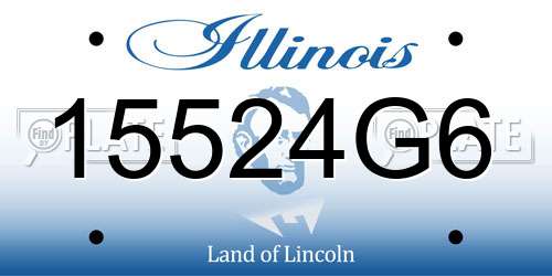 15524G6 Illinois License Plate