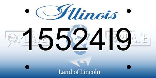 15524I9 Illinois License Plate