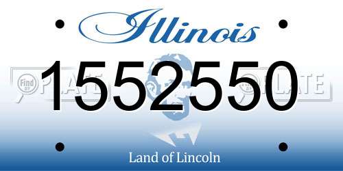 1552550 Illinois License Plate
