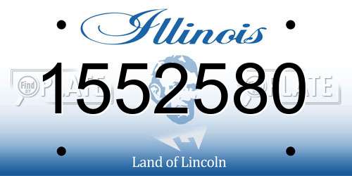 1552580 Illinois License Plate
