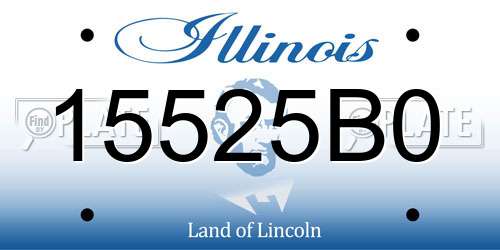 15525B0 Illinois License Plate