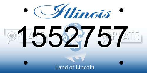 1552757 Illinois License Plate