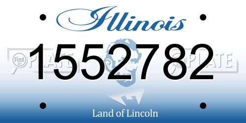 1552782 Illinois License Plate