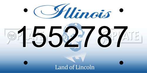 1552787 Illinois License Plate