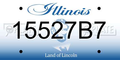 15527B7 Illinois License Plate
