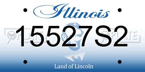 15527S2 Illinois License Plate