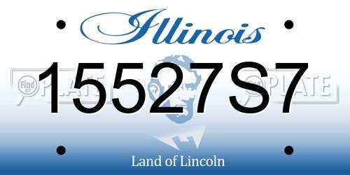 15527S7 Illinois License Plate