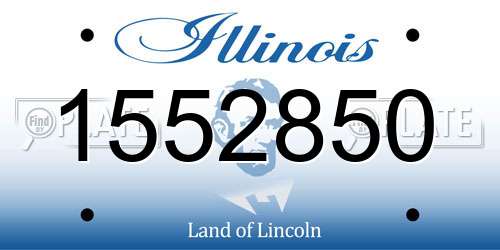 1552850 Illinois License Plate