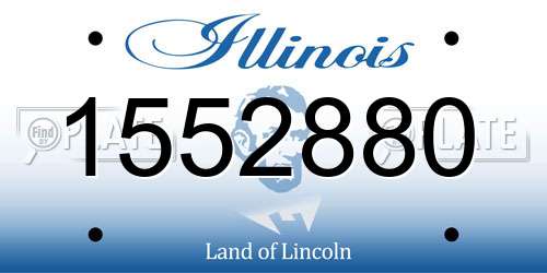 1552880 Illinois License Plate