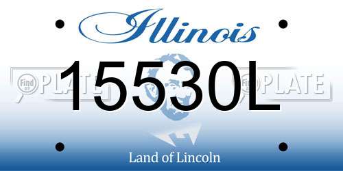 15530L Illinois License Plate