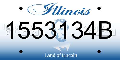 1553134B Illinois License Plate